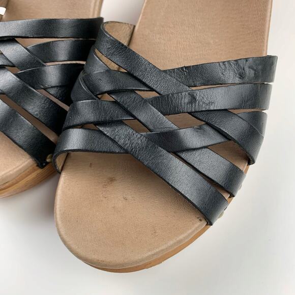 Dansko Dawson Heeled Sandals Strappy Black Leather Women's 42 US 11.5 12 - Picture 3 of 13